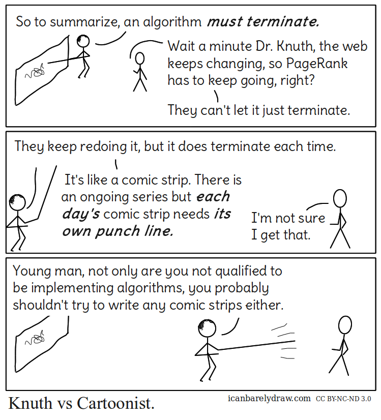 Knuth vs Cartoonist