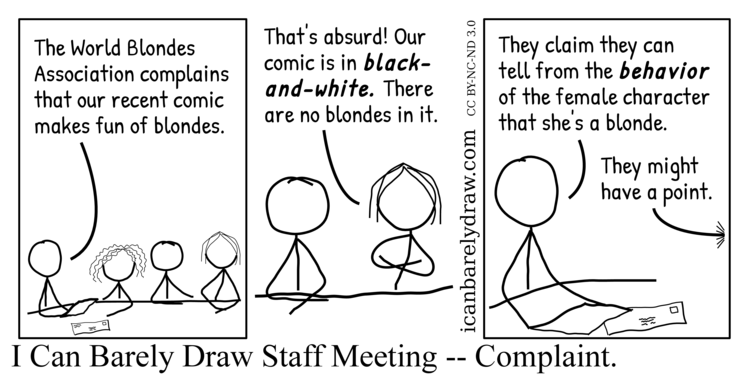I Can Barely Draw Staff Meeting — Complaint