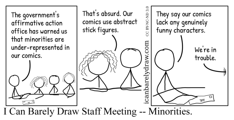 I Can Barely Draw Staff Meeting — Minorities
